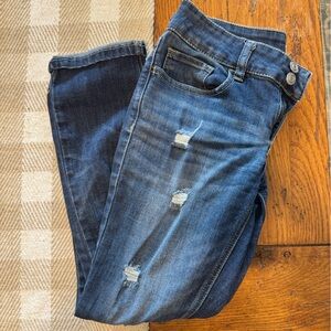 Distressed Blue Jeans